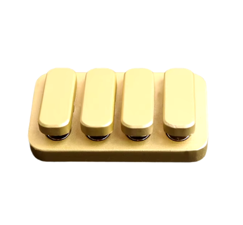 Gold Piano Keys Fidget Clicker metal fidget toy for ADHD UK with magnetic piano key design for stress relief and focus