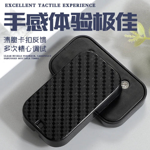 Spin and push EDC fidget card – compact Stress Relief Toys White for desk use.