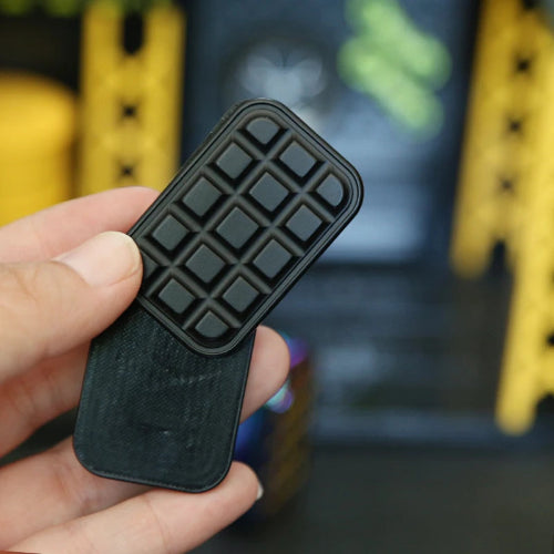 silver chocolate-shaped magnetic fidget slider for adult stress relief