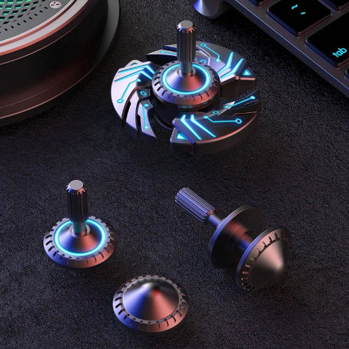 compact metal fidget slider with mechanical push action for adults