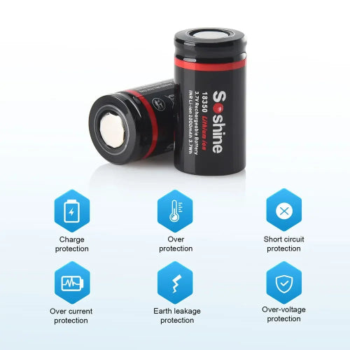 18350 battery high capacity rechargeable battery for flashlights