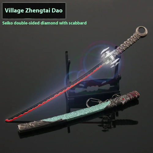 High-quality alloy sword keychain replica for anime fans and keyring collectors UK