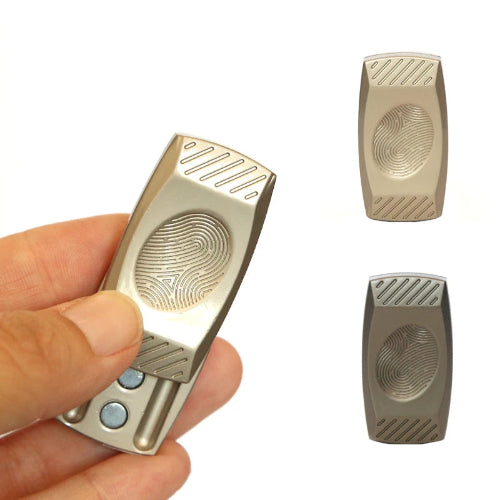 premium metal Fingerprint Magnetic Fidget Slider with smooth haptic sliding action