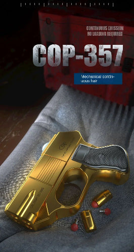 pocket shooting target toy on white background – manual shell ejecting model gun UK