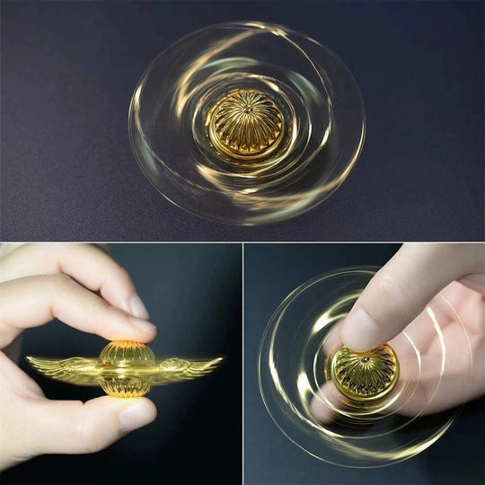 gold fidget rings for anxiety ratchet magnetic ring spinner boxed gift set for adults and students