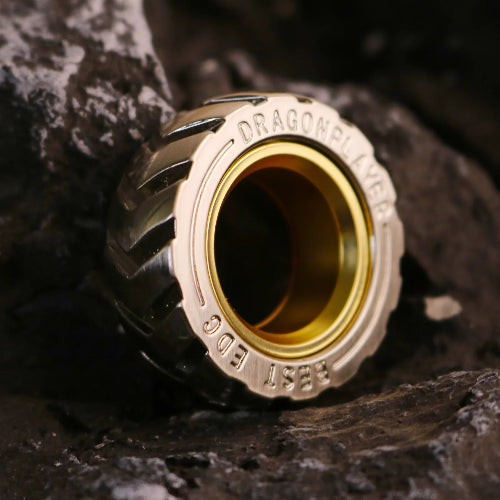 Fidget Ring for Anxiety Ratchet in gold stainless steel design – EDC stress relief ring for adults UK