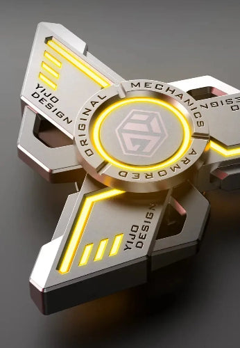 orange EDC glowing metal spinner finish – pocket stress toy