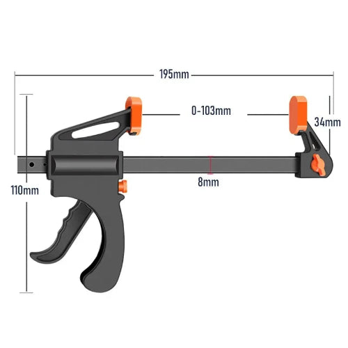 woodworking clamp 4 inch quick release bar clamp for DIY projects