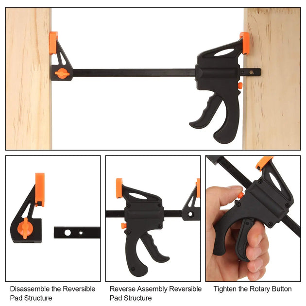 woodworking clamp reinforced plastic quick grip hand tool