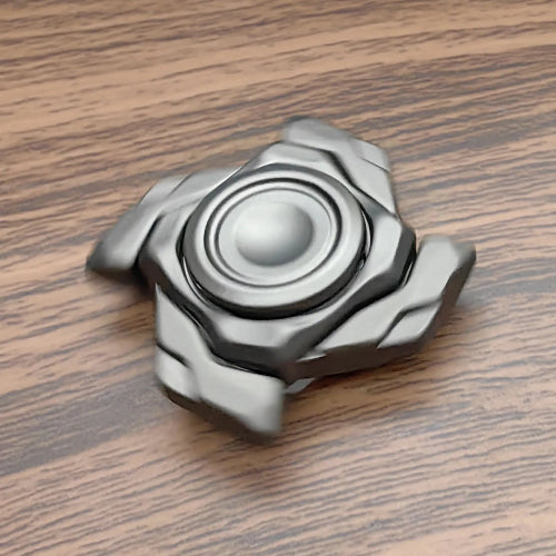 Premium metal spinning top fidget toy with open-armor EDC design