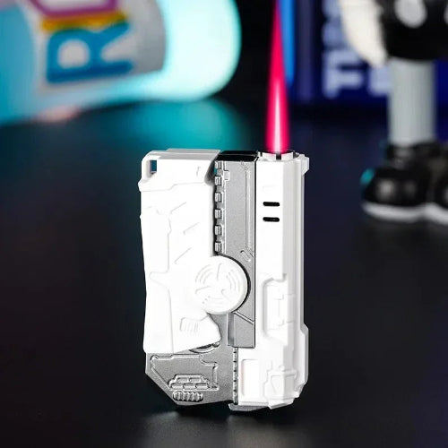 mini foldable gun lighter uk shown folded and unfolded