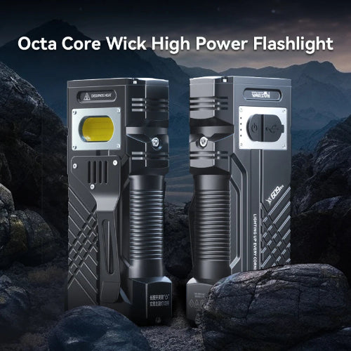 12000 lumen LED torch ultra bright rechargeable flashlight