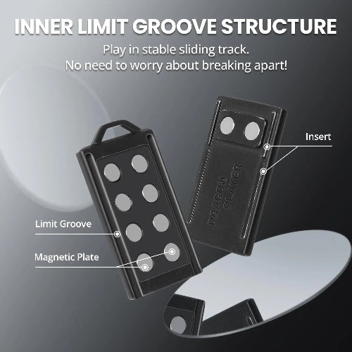 Metal Push Slider Fidget Black for stress relief and focus