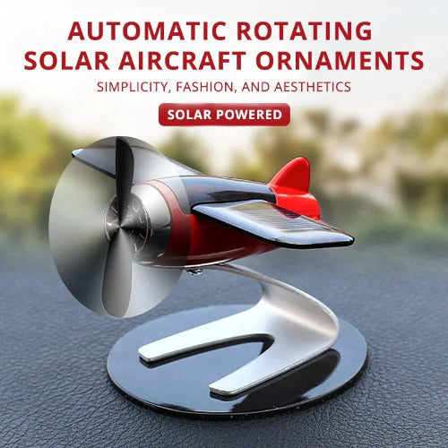 solar airplane car decoration rotating dashboard ornament