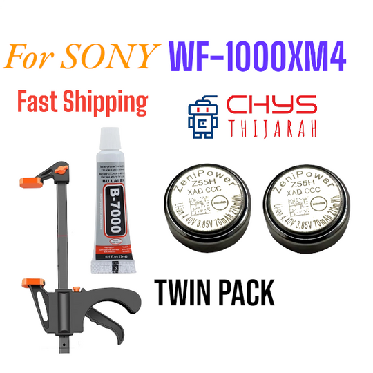 ZeniPower Z55H batterries with glue and clamp for Sony earbuds
