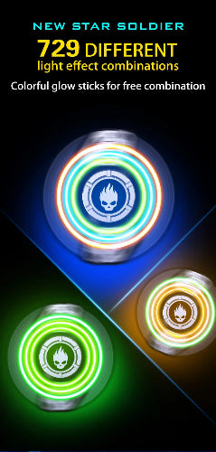 luminous star fidget spinner premium metal design macro view