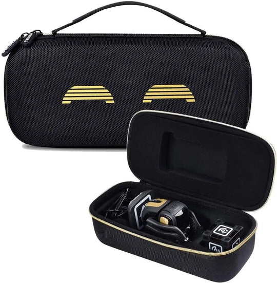 Vector, cube, charger inside the carry case with other case on the back