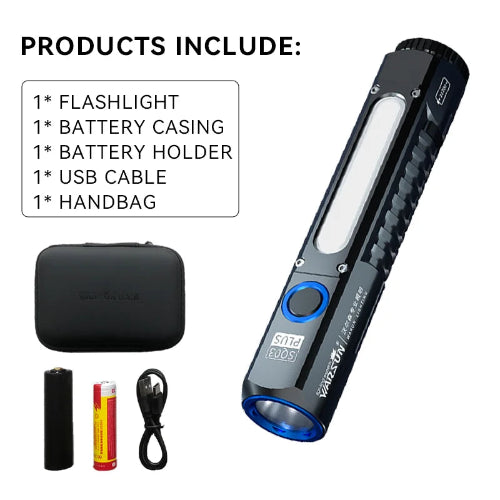 rechargeable LED flashlight emergency power cut torch