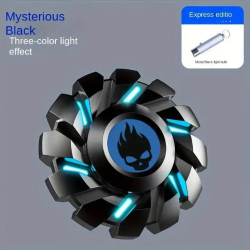 stylish glowing metal fidget spinner set for focus and stress relief