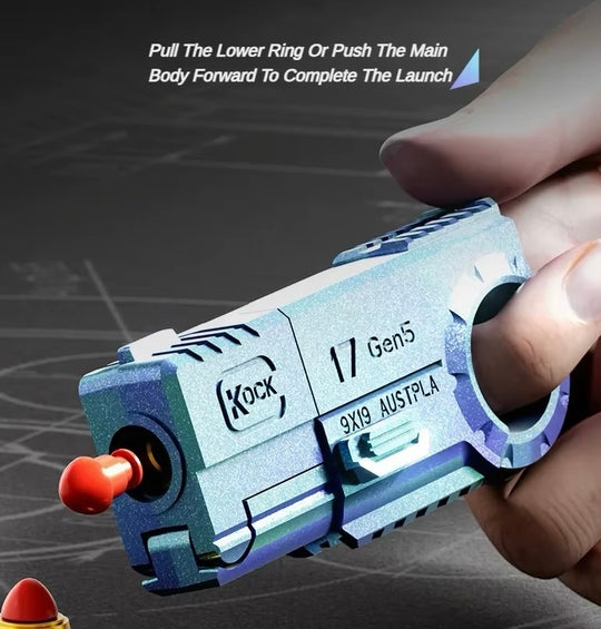 Precision alloy anti-stress fidget gun black spinner toy with head