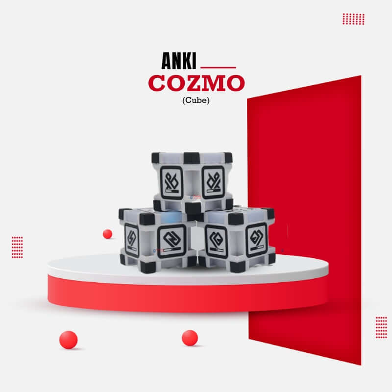 Anki Cozmo replacement cubes 1,2,3 together on display