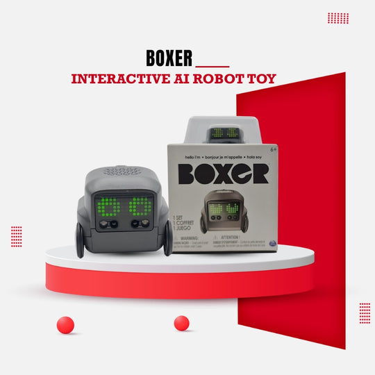 Boxer Interactive RC Robot Toy in Grey for Kids with Box