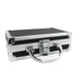 travel-ready compact lockable aluminum storage box durable silver design