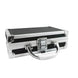 travel-ready compact lockable aluminum storage box durable silver design