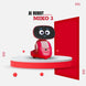 Miko 3 red AI robot for kids – interactive smart educational toy with voice assistant