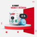 Miko robot 3 with packaging on a white and red background