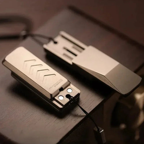 Stainless steel magnetic fidget slider ratchet toy – UK stress relief gadget.