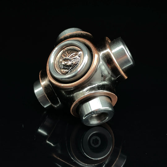 Tiger-themed fidget X-BONE Tiger Spinner shown from top view