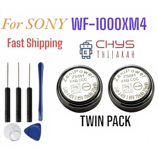ZeniPower Z55H replacement batterries for for Sony WF-1000XM4 earbuds