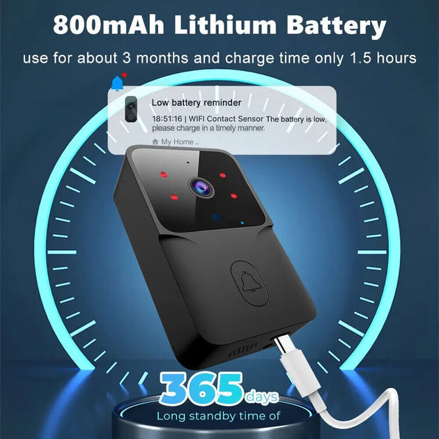 WiFi Doorbell Home Tuya WiFi Wireless Doorbell DC AC Battery Powered Camera Bell - Chys Thijarah
