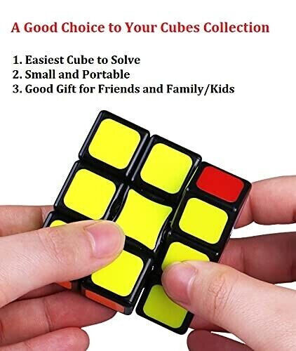 Qiyi Magic Speed Cube Stickerless Floopy Cube Black 1x3x3 Speed Cube Puzzle - Chys Thijarah