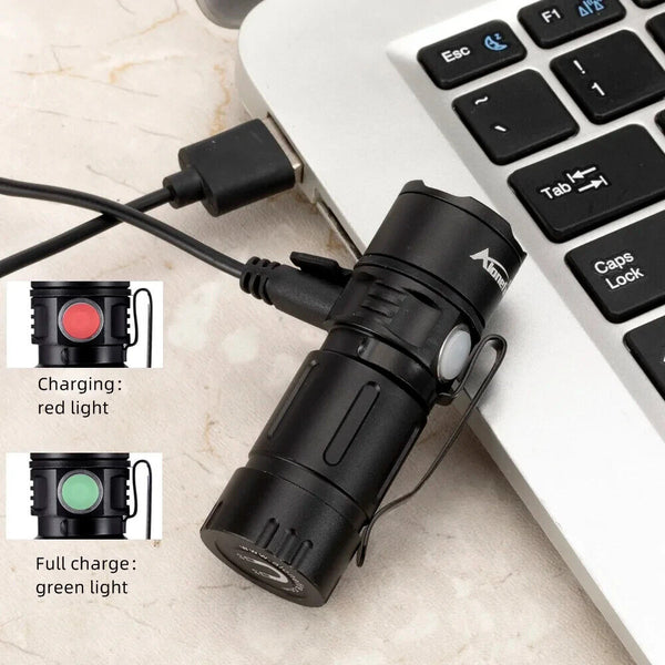 Mini Led Flashlight Magnet Usb Rechargeable X30 5W LED portable 16340 battery - Chys Thijarah