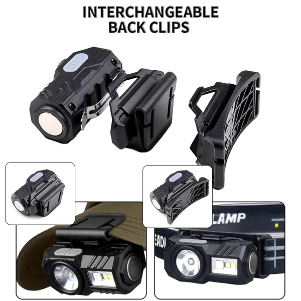 8LED Rechargeable Cap Clip-on Head Lamp Headlight Hat Sensor Torch Light EDC - Chys Thijarah