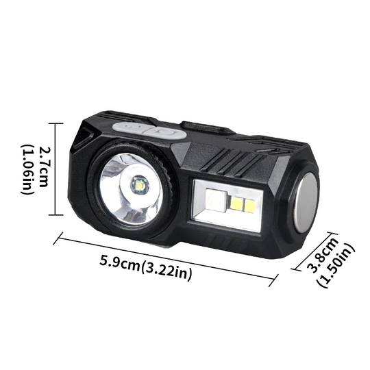 8LED Rechargeable Cap Clip-on Head Lamp Headlight Hat Sensor Torch Light EDC - Chys Thijarah