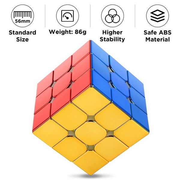 Cyclone Boys Magnetic Magic Cube Plating 3x3x3 Professional Speed Puzzle Toy - Chys Thijarah