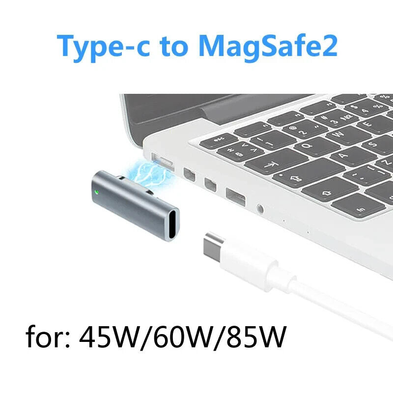 USB-C to Magsafe2 For MacBook Air/Pro Fast Charging Magnet Plug Converter (LED) - Chys Thijarah