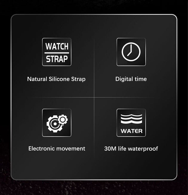 LED Digital Watch For Men Waterproof Sports Watch - Chys Thijarah