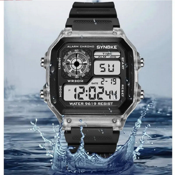 SYNOKE Digital Watches Men Sports Luminous Multifunction Waterproof Watch - Chys Thijarah