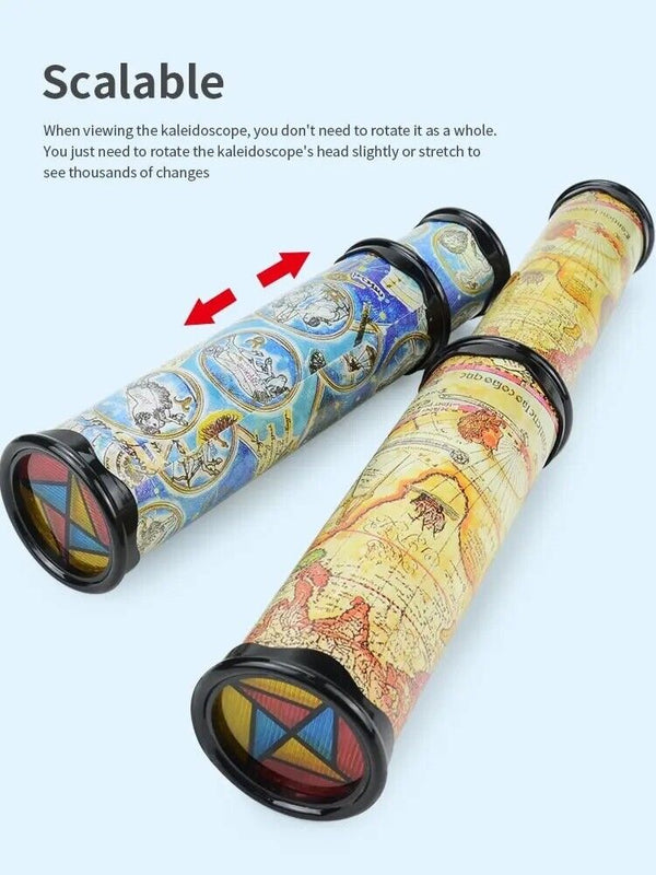 2 Pcs Magic Kaleidoscope.Stretchable Long Old World Kaleidoscope Classic Toys - Chys Thijarah