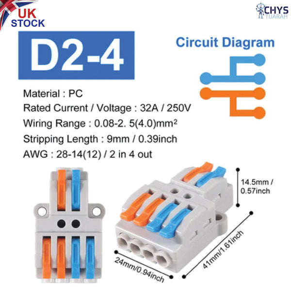 Mini Quick Wire Conductor Connector Push-inTerminal Block Clamp Terminal - Chys Thijarah