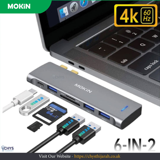 MOKiN USB C HUB Adapter for MacBook Pro Air Laptop PC Accessories - Chys Thijarah