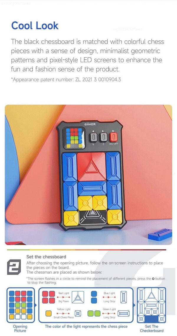 Giiker Super Slide 500+ game Levels Brain Teaser Puzzle kids gift Huarong - Chys Thijarah