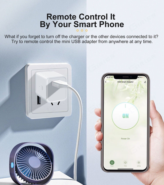 Tuya Smart Wifi Mini USB Adaptor Switch 5V Works with Alexa Hey Google Smart Ho - Chys Thijarah