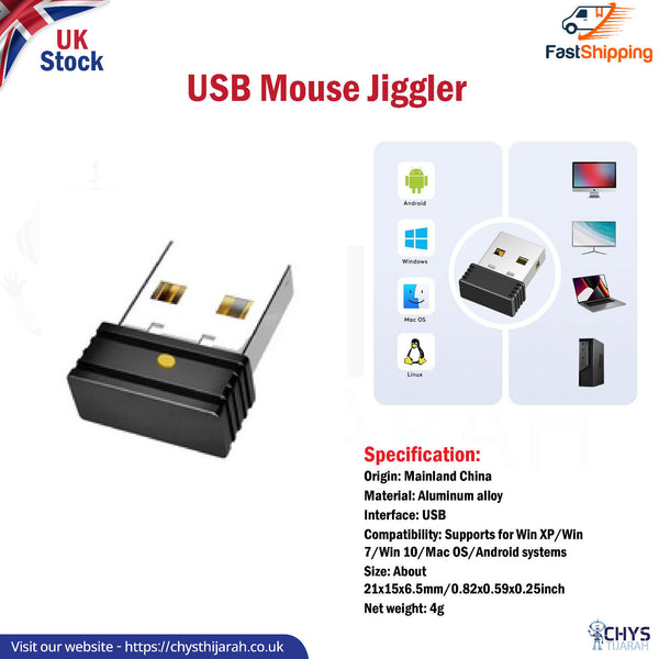 USB Mini Mouse Jiggler Mouse Mover Undetectable for Laptop or Desktop - Chys Thijarah