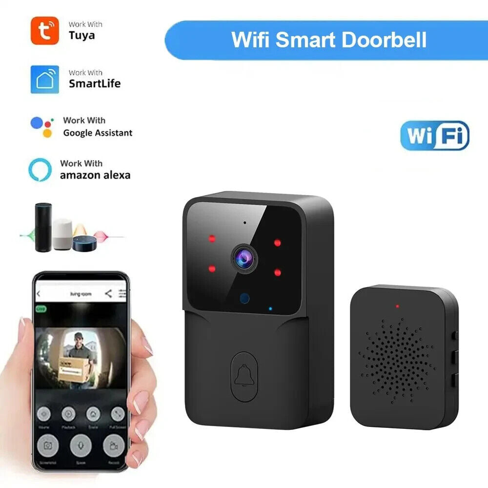 WiFi Doorbell Home Tuya WiFi Wireless Doorbell DC AC Battery Powered Camera Bell - Chys Thijarah