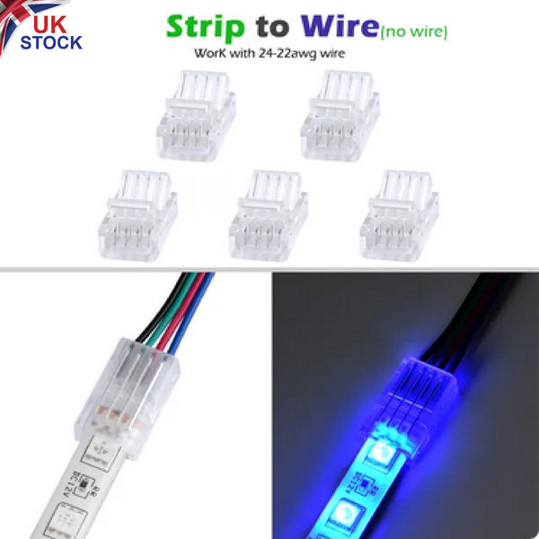 10mm 4pin IP20 IP65 RGB Tape Lights Connector Fixing Clamp Quick Connection - Chys Thijarah